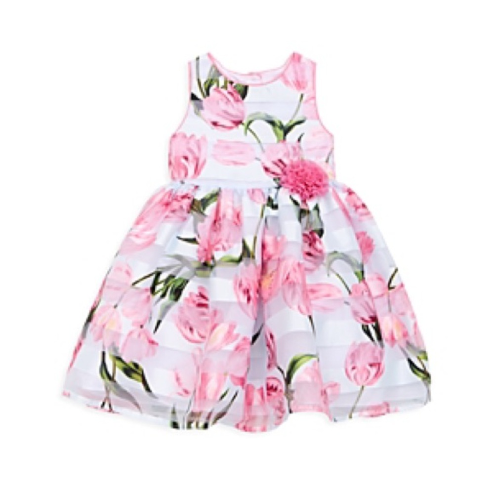 Pippa & Julie Pink Floral Kids Dress